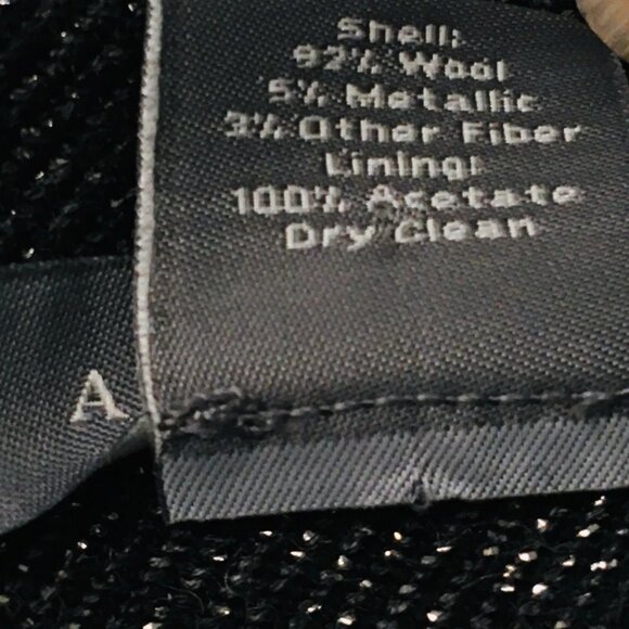 Ann Taylor Wool Blend Skirt Sz 8 Black/Gold Tweed Straight Pleated Pockets - Picture 8 of 8